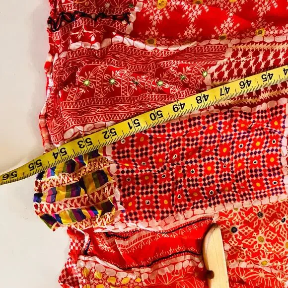 Anthropologie Tanvi Kedia Sol Patchwork Beaded Dress Size XL - Picture 8 of 9